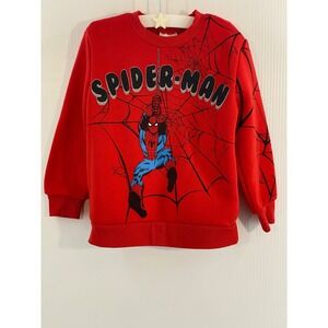 Spider-Man Sweatshirt • Toddler 4T • Red Graphic Crewneck • Marvel Kids